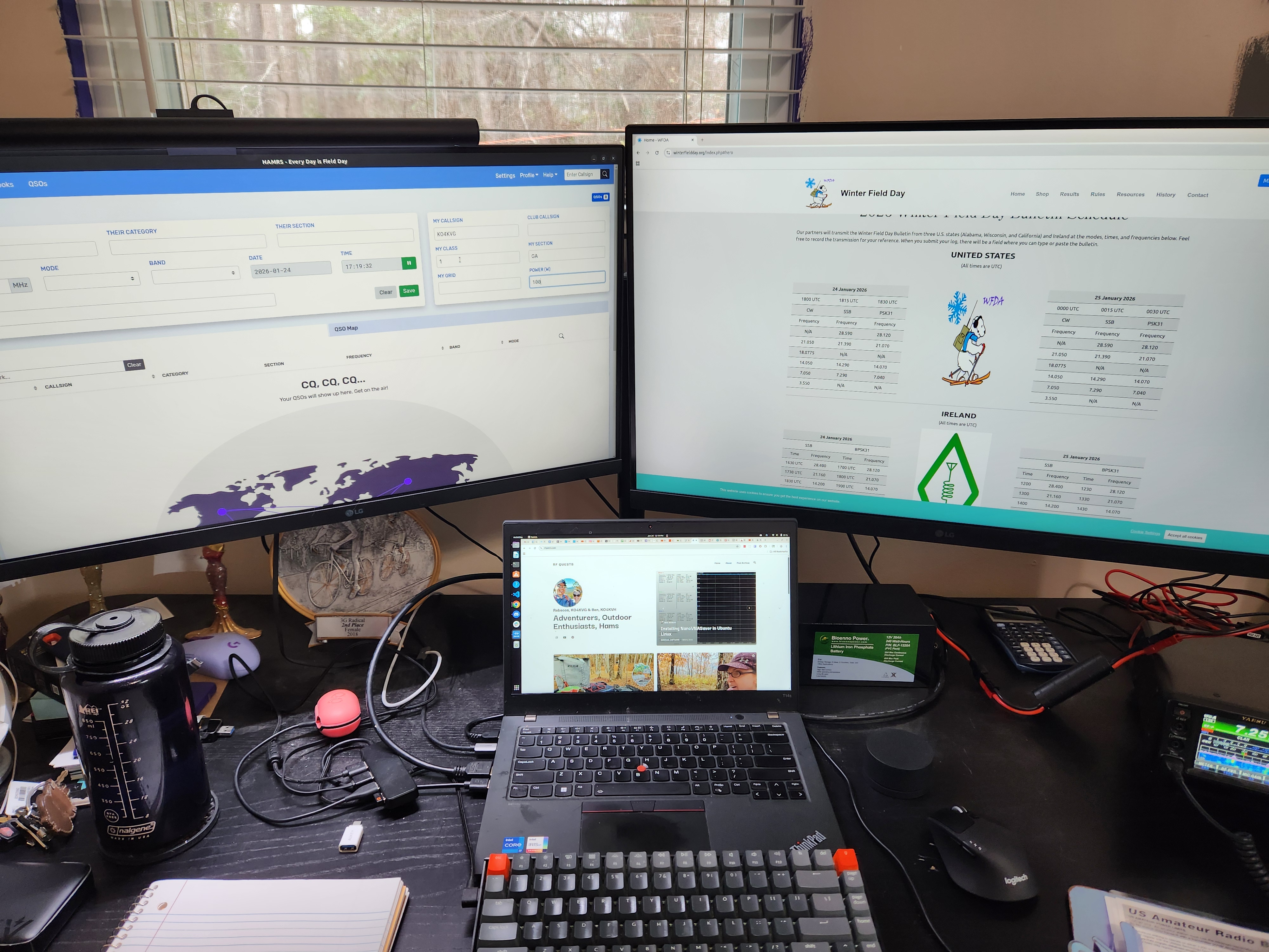 KO4KVG's WFD Ham Shack