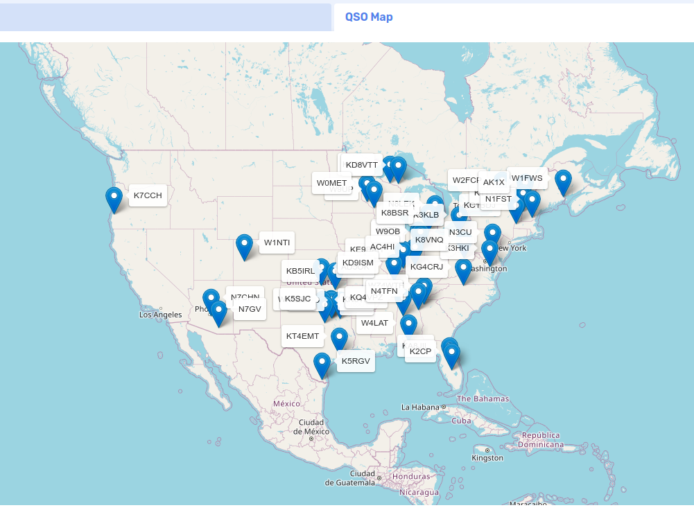 KO4KVGs QSOs at the end of Day 1